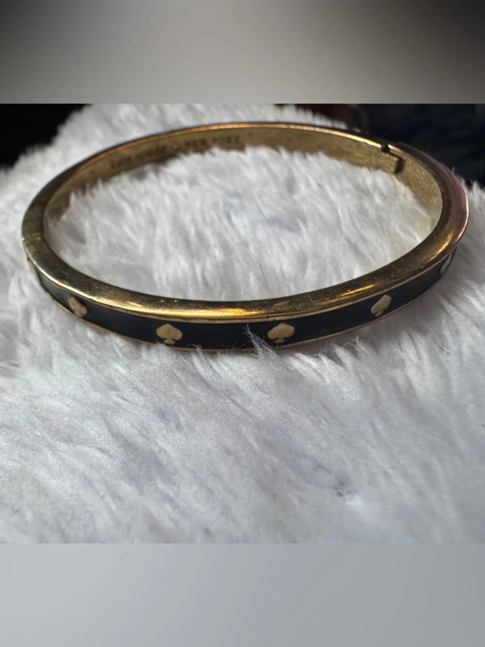 Black and Gold Kate Spade Bangle Bracelet